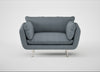 Allora Loveseat Capelo Linen-Cotton Mineral / Stainless Steel