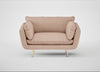 Allora Loveseat Capelo Linen-Cotton Rosedale / Brass