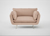 Allora Loveseat Capelo Linen-Cotton Rosedale / Stainless Steel