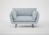 Allora Loveseat Capelo Linen-Cotton Sea Shanty / Black