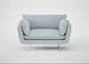 Allora Loveseat Capelo Linen-Cotton Sea Shanty / Brass