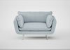 Allora Loveseat Capelo Linen-Cotton Sea Shanty / Stainless Steel
