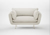 Allora Loveseat Chunky Boucle Ecru / Stainless Steel