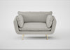 Allora Loveseat Melton Wool Limestone / Brass