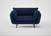 Allora Loveseat Melton Wool New Navy / Black