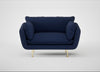 Allora Loveseat Melton Wool New Navy / Brass