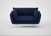 Allora Loveseat Melton Wool New Navy / Stainless Steel