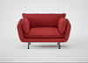 Allora Loveseat Melton Wool Red Oxide / Black