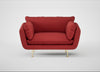 Allora Loveseat Melton Wool Red Oxide / Brass