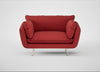 Allora Loveseat Melton Wool Red Oxide / Stainless Steel