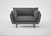 Allora Loveseat Melton Wool Shale / Black