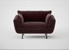 Allora Loveseat Smart Luxe Velvet Acorn / Black
