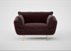 Allora Loveseat Smart Luxe Velvet Acorn / Brass