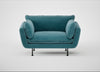 Allora Loveseat Smart Luxe Velvet Airforce Blue / Black
