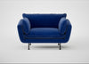 Allora Loveseat Smart Luxe Velvet Azure / Black