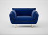 Allora Loveseat Smart Luxe Velvet Azure / Brass