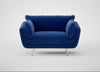 Allora Loveseat Smart Luxe Velvet Azure / Stainless Steel