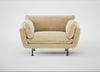 Allora Loveseat Smart Luxe Velvet Biscuit / Black