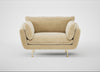 Allora Loveseat Smart Luxe Velvet Biscuit / Brass