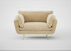 Allora Loveseat Smart Luxe Velvet Biscuit / Stainless Steel