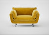 Allora Loveseat Smart Luxe Velvet Canary / Black