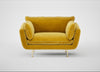 Allora Loveseat Smart Luxe Velvet Canary / Brass