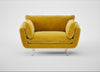 Allora Loveseat Smart Luxe Velvet Canary / Stainless Steel