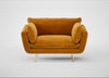 Allora Loveseat Smart Luxe Velvet Cognac / Brass