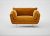 Allora Loveseat Smart Luxe Velvet Cognac / Stainless Steel