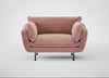 Allora Loveseat Smart Luxe Velvet Dusky Pink / Black