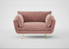 Allora Loveseat Smart Luxe Velvet Dusky Pink / Brass