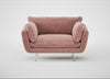 Allora Loveseat Smart Luxe Velvet Dusky Pink / Stainless Steel