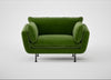 Allora Loveseat Smart Luxe Velvet Grass / Black