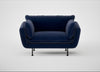 Allora Loveseat Smart Luxe Velvet Midnight / Black