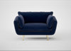 Allora Loveseat Smart Luxe Velvet Midnight / Brass