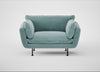 Allora Loveseat Smart Luxe Velvet Mineral Blue / Black