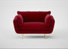 Allora Loveseat Smart Luxe Velvet Mulberry / Brass