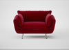 Allora Loveseat Smart Luxe Velvet Mulberry / Stainless Steel