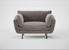 Allora Loveseat Smart Luxe Velvet Mushroom / Black