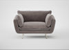 Allora Loveseat Smart Luxe Velvet Mushroom / Stainless Steel