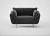Allora Loveseat Smart Luxe Velvet Nickel / Stainless Steel
