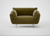 Allora Loveseat Smart Luxe Velvet Peridot / Stainless Steel