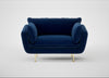 Allora Loveseat Smart Velvet Dusk / Brass