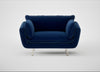 Allora Loveseat Smart Velvet Dusk / Stainless Steel