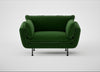 Allora Loveseat Smart Velvet Forest / Black