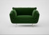 Allora Loveseat Smart Velvet Forest / Stainless Steel