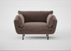Allora Loveseat Smart Velvet Mouse / Black