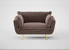 Allora Loveseat Smart Velvet Mouse / Brass