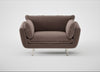 Allora Loveseat Smart Velvet Mouse / Stainless Steel
