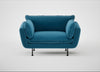 Allora Loveseat Smart Velvet Ocean Blue / Black